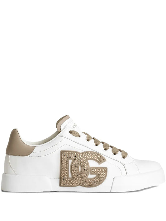 Dolce & Gabbana Portofino Logo-Embellished Low-Top