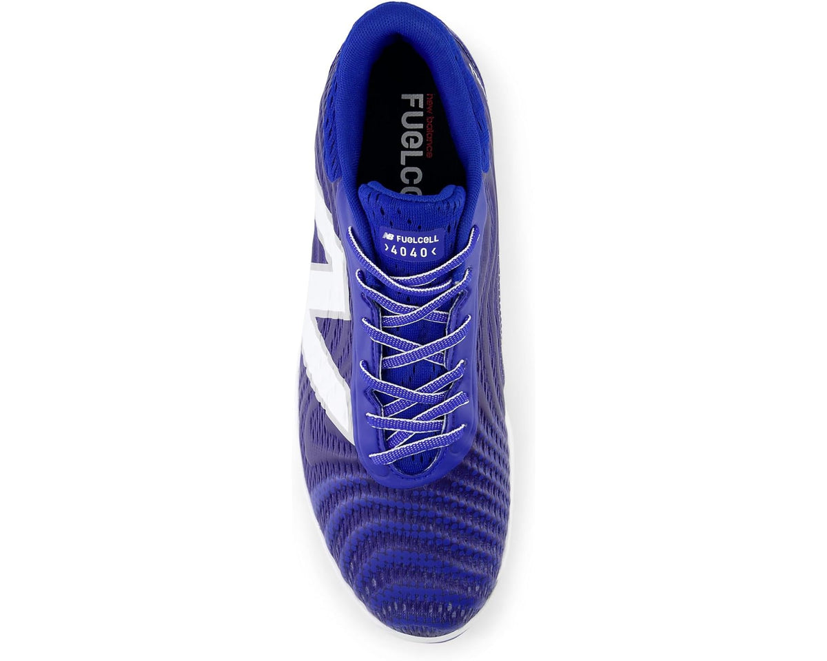 Men's New Balance FuelCell 4040v7 Molded Baseball Cleats Team Royal/Optic White