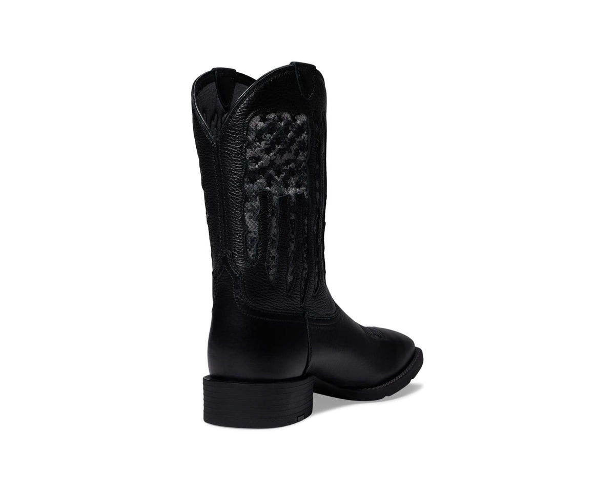 Men's Ariat Sport My Country VentTEK Western Boot Black Deertan/Black Camo Print