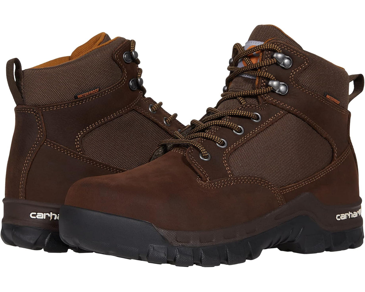 Men's Carhartt Rugged Flex 6 Waterproof Steel Toe Chocolate Brown Oil Tanned